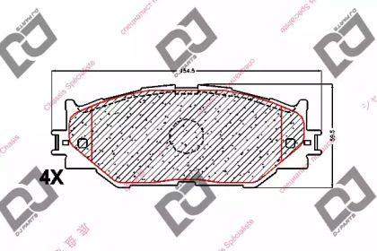 Комплект тормозных колодок DJ PARTS BP1639